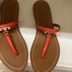 Tory Burch T Strap Sandals Size 9